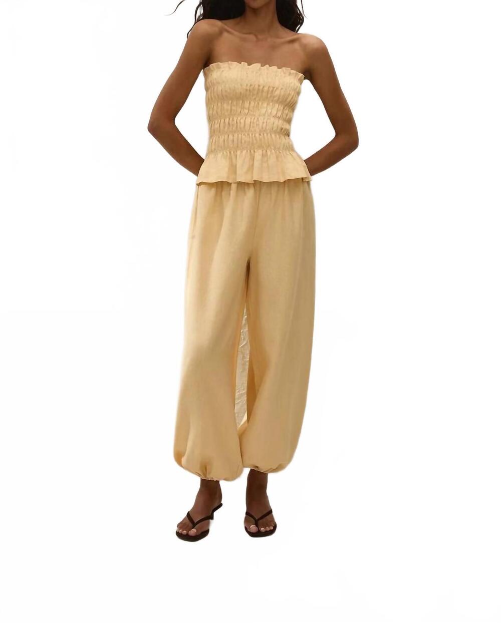 NEW FAITHFULL THE BRAND kortez balloon pant in daffodil